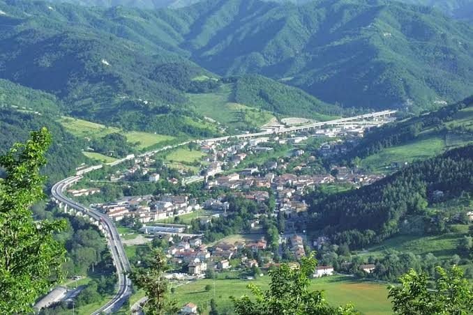 La valle vista dall'alto